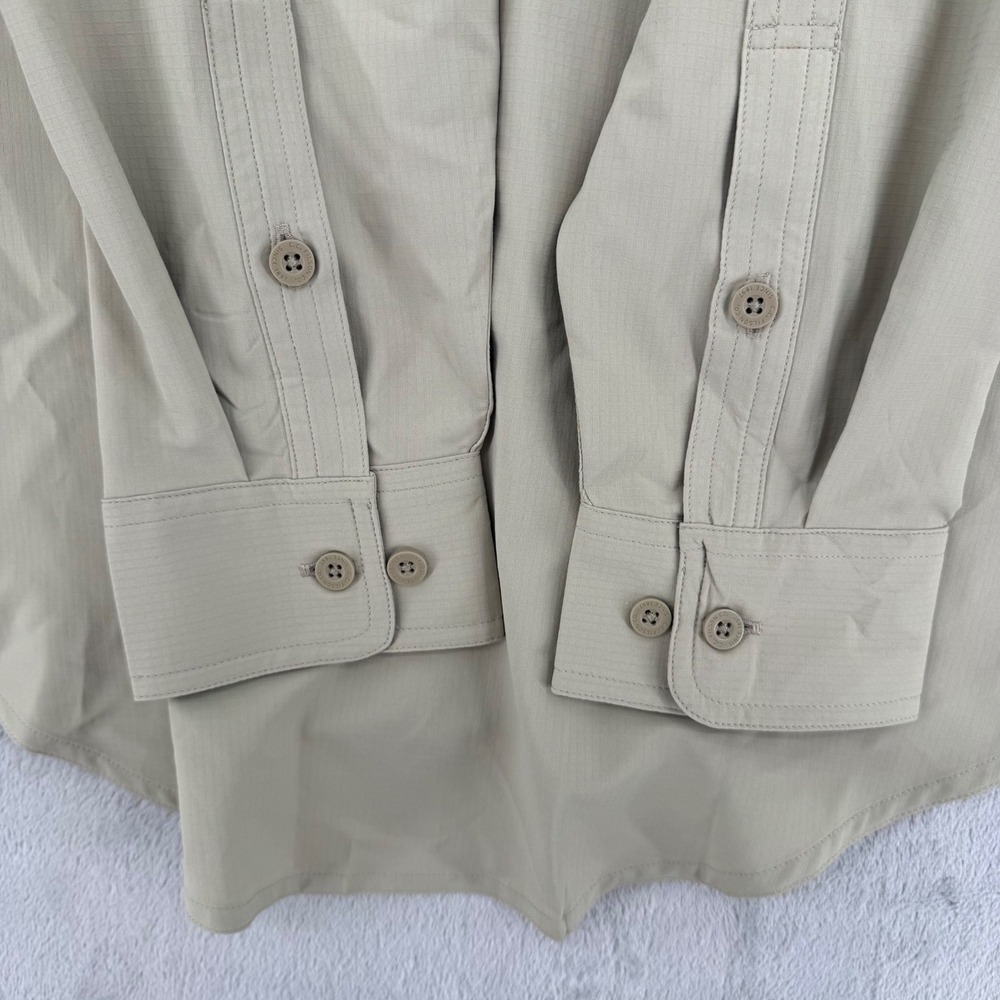 Filson Ultra-Light Shirt Mens Medium Sandbar Tan Ripstop Long Sleeve Polo NEW - Picture 10 of 15